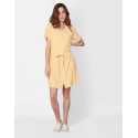 Zip-front terry-cloth dress CASSANDRE 543 honey