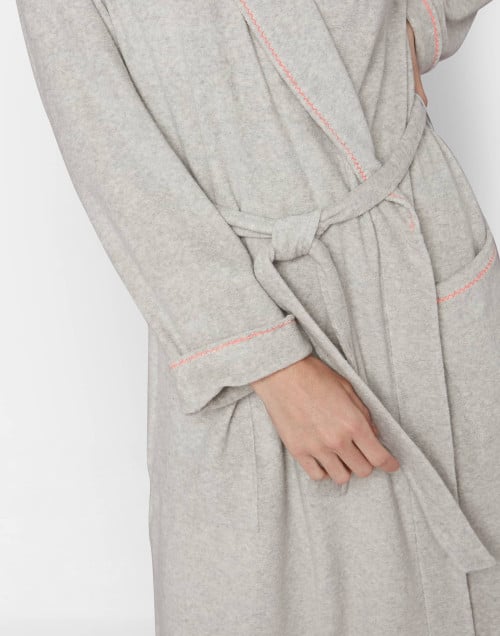 Terry-cloth bathrobe CASSANDRE 560 grey