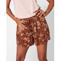 Pyjama short imprimé coton modal et viscose CASAMANCE 500 choco/rose