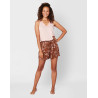 Pyjama short imprimé coton modal et viscose CASAMANCE 500 choco/rose