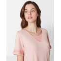 Chemise de nuit en coton modal CASAMANCE 501 rose