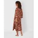 Patterned viscose nightshirt CASAMANCE 505 cocoa & rose