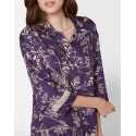 Patterned viscose nightshirt CASAMANCE 505 blueberry & vanilla