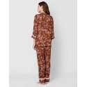 Patterned viscose pyjamas CASAMANCE 506 cocoa & rose