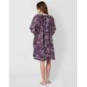 Kaftan in printed cotton voile CASAMANCE 540 blueberry & vanilla