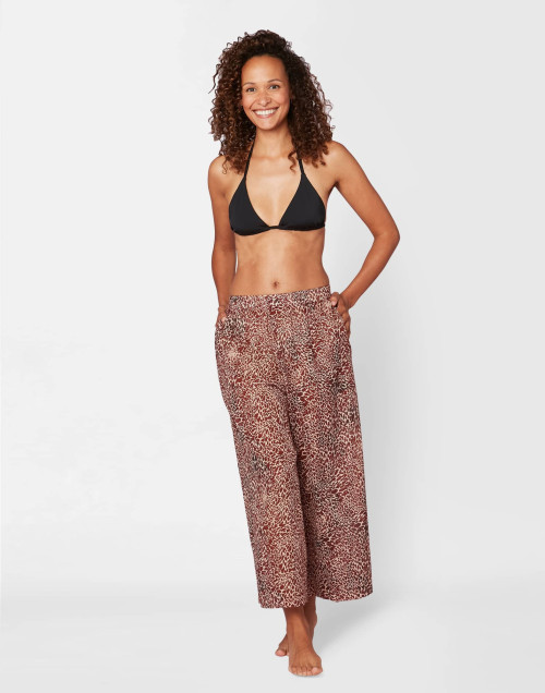 Cropped, patterned trousers in KALAHARI 580 caramel