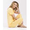 Pyjama pantacourt en coton-modal FANCY 512 miel