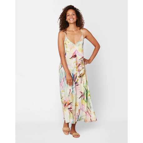 Long, patterned dress  in ECOVERO™  viscose TULUM 540, multicolour