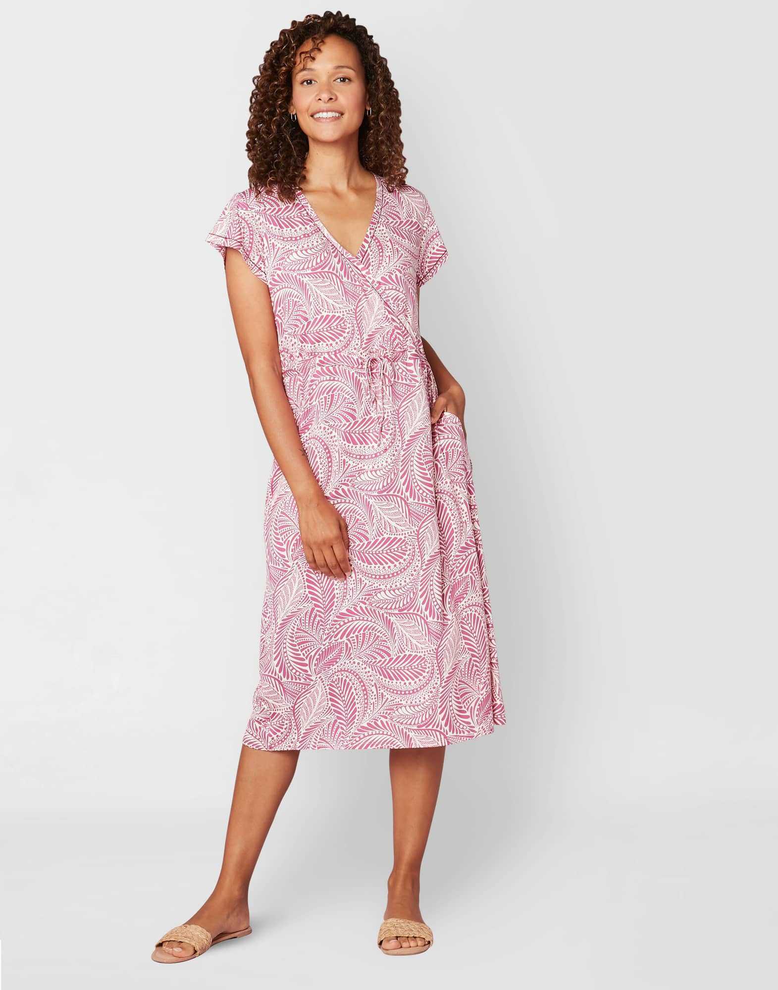 Patterned dress in viscose-elastane COACHELLA 540 blackcurrant