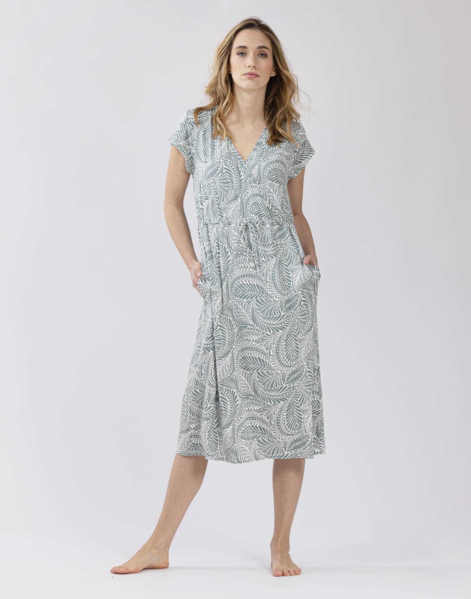 Patterned dress in viscose-elastane COACHELLA 540 bamboo