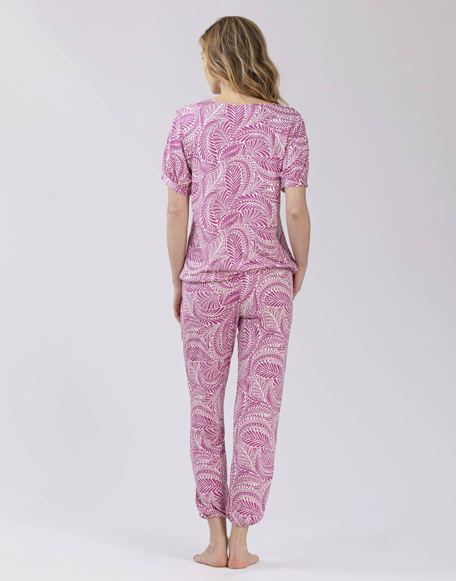 Pyjama femme style sportswear - Rose en viscose Becquet - Lemon Curve