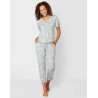 Patterned cropped pyjamas in viscose-elastane COACHELLA 502 bamboo