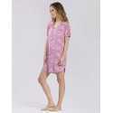 Patterned nightdress in viscose-elastane COACHELLA 501 blackcurrant