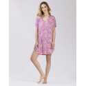 Patterned nightdress in viscose-elastane COACHELLA 501 blackcurrant