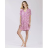 Patterned nightdress in viscose-elastane COACHELLA 501 blackcurrant