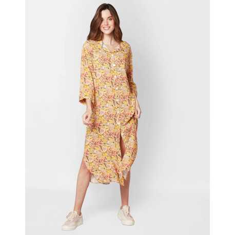 Nightshirt in patterned ECOVERO™ viscose AMARETTI 505 multicolour