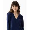 Chemise de nuit en interlock 100% coton ALBA 601 marine