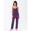 Camisole and trousers ALBA 604 100% viscose multicolour print