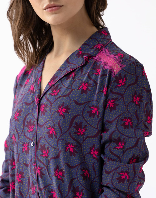 Nightshirt ALBA 605 100% viscose multicolour print