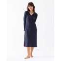 100% cotton interlock long nightdress HOLLY 611 navy blue