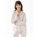 100% cotton interlock buttoned pyjamas HOLLY 606 ecru