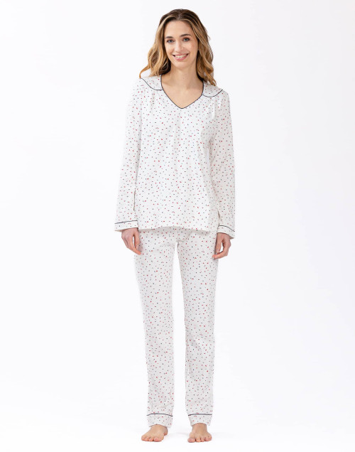 100% cotton interlock pyjamas HOLLY 602 ecru