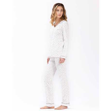 Pyjama en coton écru HOLLY 602 écru