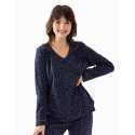 100% cotton interlock pyjamas HOLLY 602 navy blue