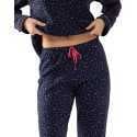 100% cotton interlock pyjamas HOLLY 602 navy blue