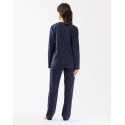 100% cotton interlock pyjamas HOLLY 602 navy blue