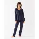 Pyjama en coton marine HOLLY 602 marine