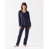 100% cotton interlock pyjamas HOLLY 602 navy blue