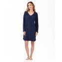 100% cotton interlock nightdress HOLLY 601 navy blue