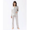 Pyjama boutonné en jersey gris FOREVER 606 gris