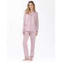 Buttoned jersey fabric pyjamas FOREVER 606  pink| Lingerie le Chat