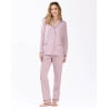 Buttoned jersey fabric pyjamas FOREVER 606  pink