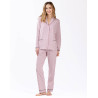 Pyjama boutonné en jersey rose FOREVER 606 rose