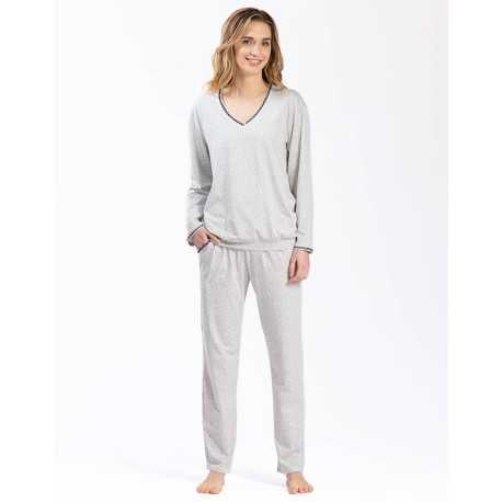 Pyjama en jersey gris FOREVER 602 gris| Lingerie le Chat