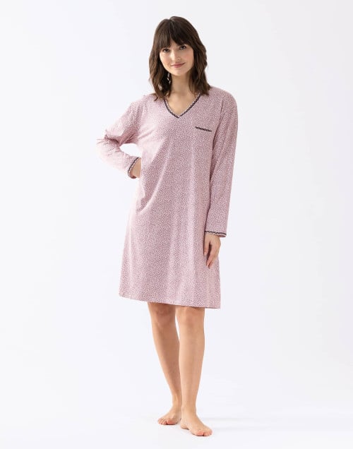 Jersey fabric nightdress FOREVER 601 pink| Lingerie le Chat