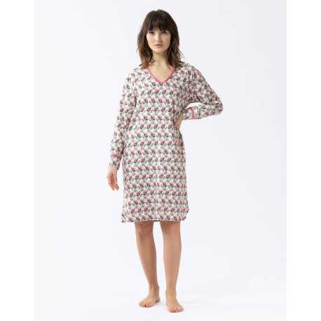 Jersey fabric nightdress ZOÉ 601 ecru