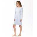 100% cotton nightdress HYGGE 601 sky blue | Lingerie le Chat