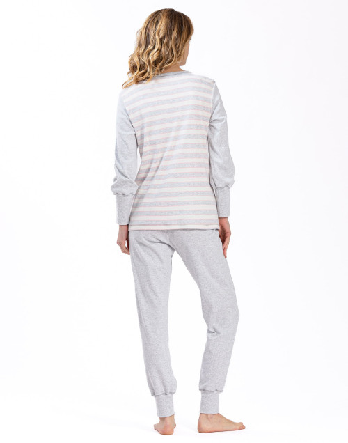 Pyjama en coton rayures rose HYGGE 602 rose