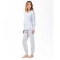 100% cotton interlock pyjamas HYGGE 602 sky blue | Lingerie le Chat