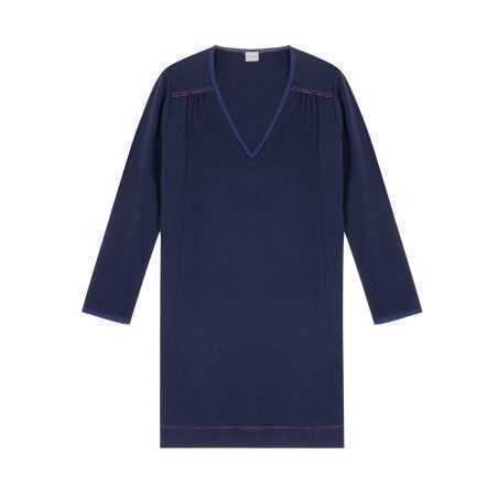 100% cotton interlock nightdress ALBA 601 navy blue