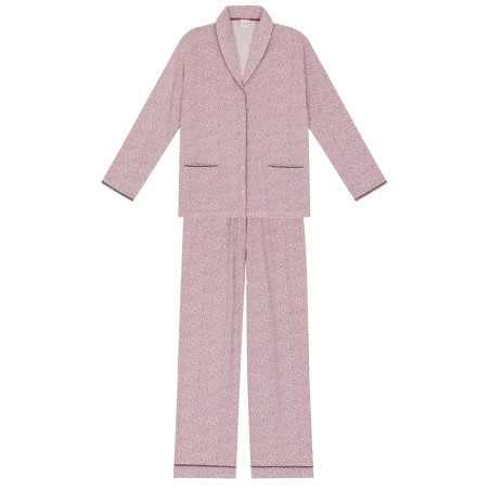 Buttoned jersey fabric pyjamas FOREVER 606  pink| Lingerie le Chat