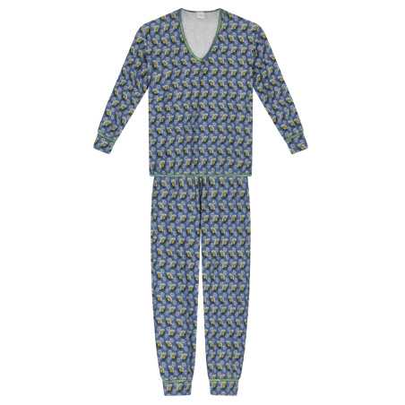 Pyjama en jersey imprimée bleu ZOÉ 602 bleu | Lingerie le Chat