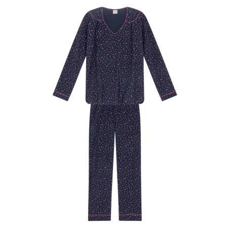 Pyjama en coton marine HOLLY 602 marine