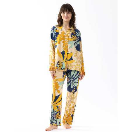 Buttoned Pyjamas FOUGÈRES 606 100% viscose multicolour print | Lingerie le Chat