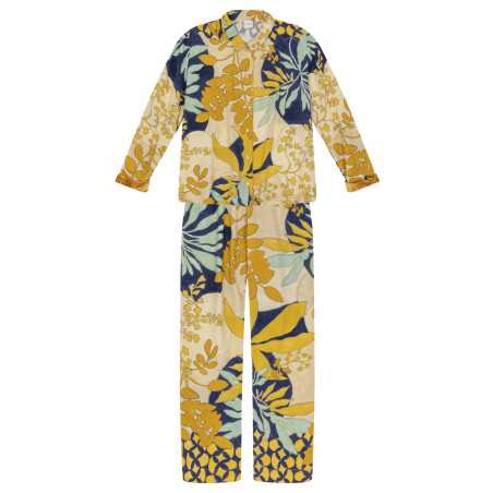 Pyjama boutonné FOUGÈRES 606 100% viscose imprimé multico