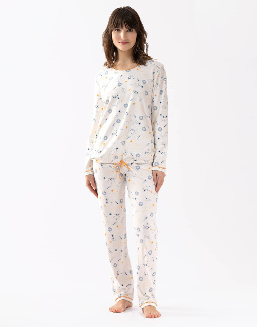 Pyjama en coton CÉLESTE 602 écru  | Lingerie le Chat